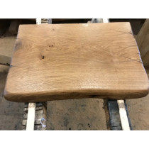 Baumscheibe, Waschtisch, Tischplatte, Altholz-Stil, Antik, Eiche, Baumkante 100x50x4,5